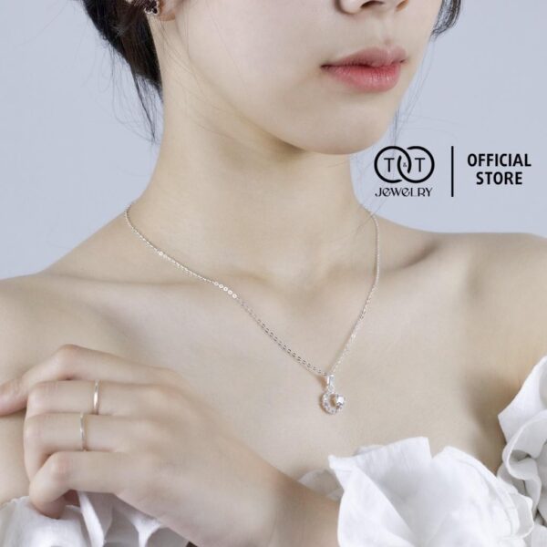 Dây chuyền nữ Bạc Ý s925 Đính Đá Chòng - T&T Jewelry cao cấp DC08 - Ảnh 7