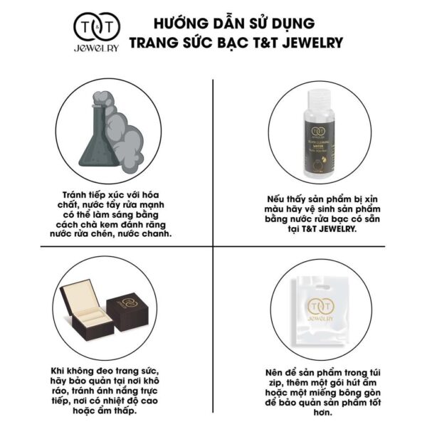 Dây chuyền nữ Nụ Đá Basic Bạc Ý s925 T&T Jewelry cao cấp DC015 - Ảnh 8