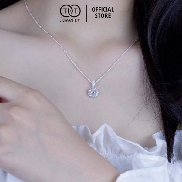 Dây chuyền nữ Hoa Bạc Ý s925 Dây Xoắn T&T Jewelry cao cấp DC013 - Ảnh 7