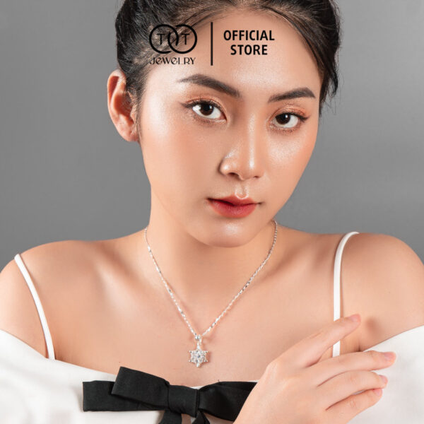 Dây Chuyền Nữ Bạc Ý S925 Bông Tuyết Sang Trọng - T&T Jewelry DC0201 - Ảnh 9