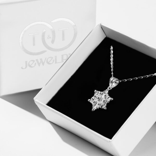 Dây Chuyền Nữ Bạc Ý S925 Bông Tuyết Sang Trọng - T&T Jewelry DC0201 - Ảnh 7