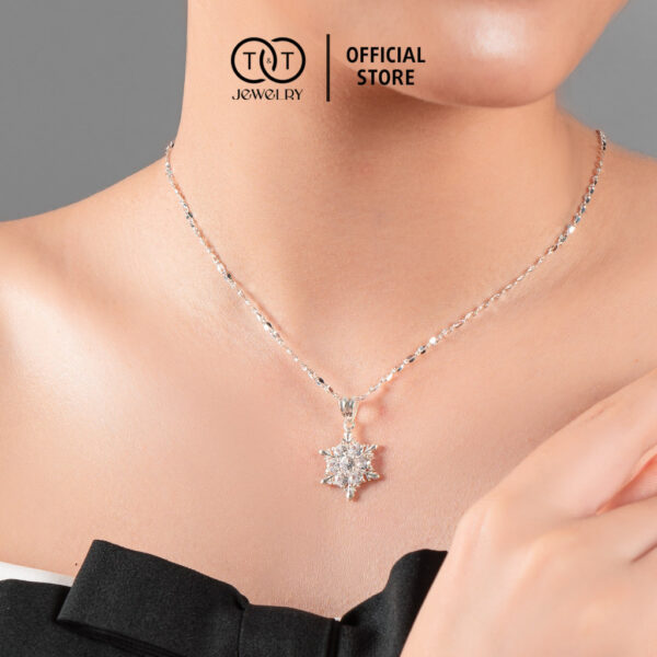 Dây Chuyền Nữ Bạc Ý S925 Bông Tuyết Sang Trọng - T&T Jewelry DC0201 - Ảnh 8