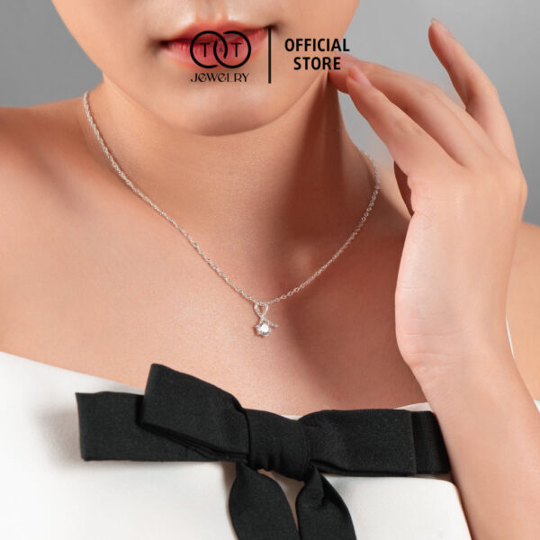 Dây Chuyền Nữ Bạc Ý S925 Đính Đá CZ Tinh Tế Mẫu Mới - T&T Jewelry DC023 - Ảnh 7