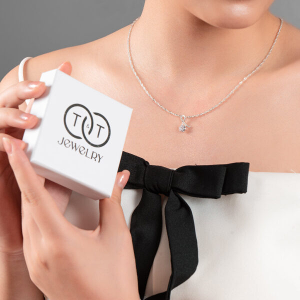 Dây Chuyền Nữ Bạc Ý S925 Đính Đá CZ Tinh Tế Mẫu Mới - T&T Jewelry DC023 - Ảnh 8
