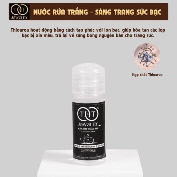 Nước rửa trang sức Bạc T&T Jewelry, dung dịch Tẩy Trắng, Làm Sáng trang sức Bạc TRB01 - Ảnh 3
