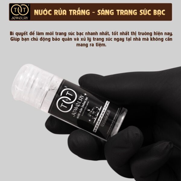 Nước rửa trang sức Bạc T&T Jewelry, dung dịch Tẩy Trắng, Làm Sáng trang sức Bạc TRB01 - Ảnh 4