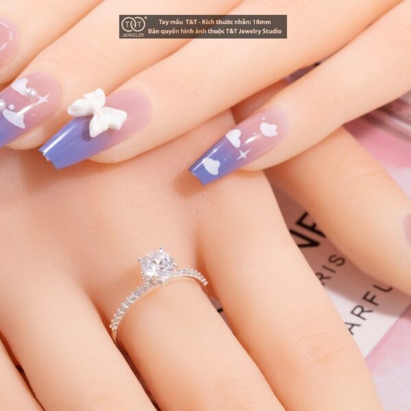 Nhẫn Bạc Nữ Vẻ Đẹp Lấp Lánh, Tinh Tế Tuyệt Đối T&T Jewelry NN2252 - Ảnh 9