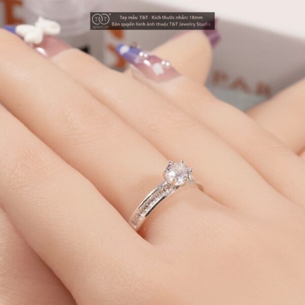 Nhẫn Bạc Nữ Bản Tình Ca Ngân Hà Đính Đá CZ Lấp Lánh T&T Jewelry NN044 - Ảnh 8