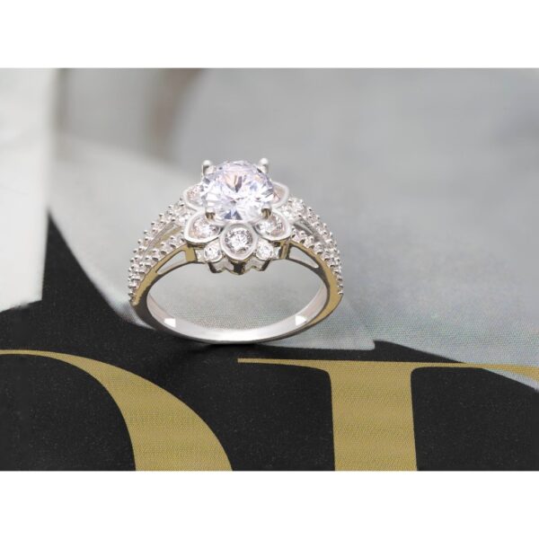 Nhẫn Bạc Nữ Họa Tiết Hoa Sen Tinh Xảo, Cao Cấp T&T Jewelry NN067 - Ảnh 7