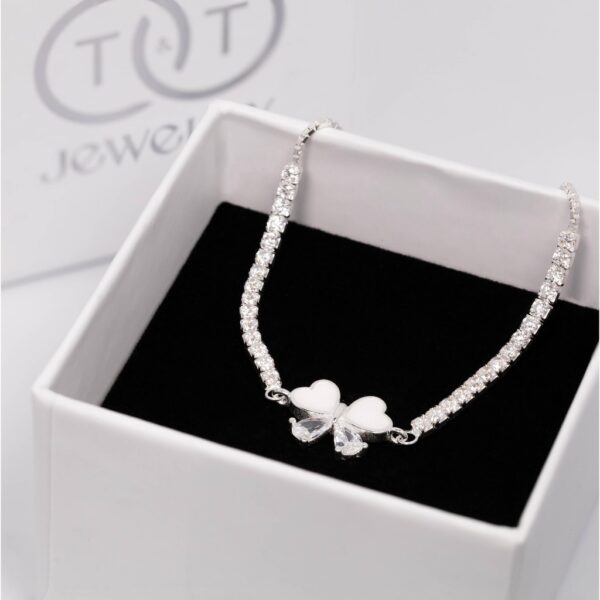 Lắc Tay Bạc Nữ S925 Hình Bướm Lấp Lánh Tinh Xảo từ T&T Jewelry LT54255 - Ảnh 9