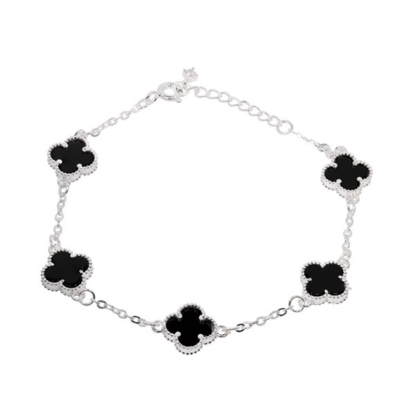 Lắc Tay Bạc Nữ S925 Charm Cỏ 4 Lá May Mắn Đa Sắc Tinh Tế từ T&T Jewelry LT542516 - Ảnh 13