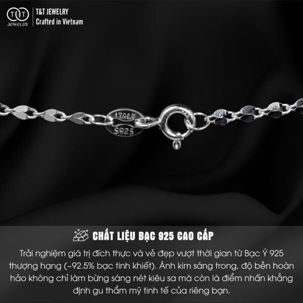Dây Chuyền Nữ Bạc Ý S925 Bông Tuyết Sang Trọng - T&T Jewelry DC0201 - Ảnh 4
