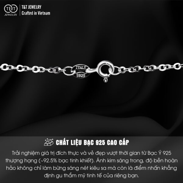 Dây Chuyền Bạc Nữ Mặt Xoắn Cách Điệu Đính Đá CZ Sang Trọng từ T&T Jewelry DC542514 - Ảnh 4