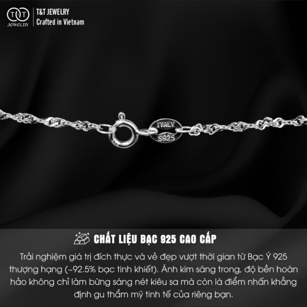 Dây Chuyền Nữ Bạc Ý S925 Đính Đá CZ Tinh Tế Mẫu Mới - T&T Jewelry DC023 - Ảnh 4