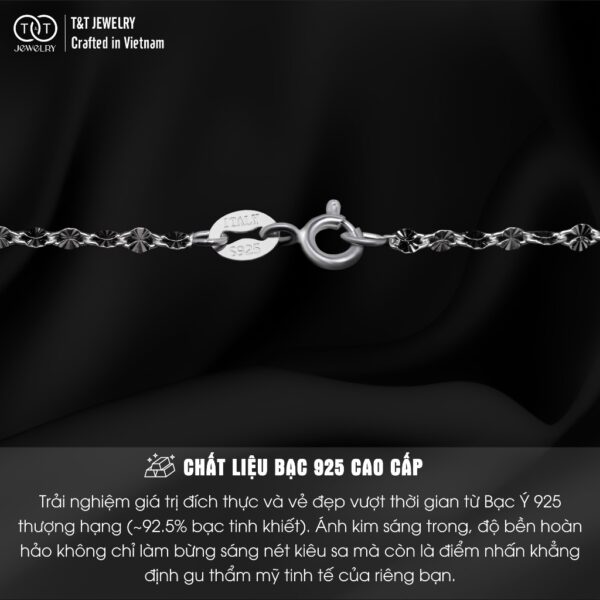 Dây Chuyền Nữ Bạc Ý S925 Giày Cao Gót Cá Tính - T&T Jewelry DC022 - Ảnh 4