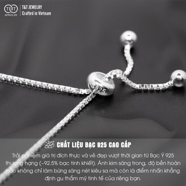 Lắc tay Bạc Nữ S925 Nơ Xinh Lấp Lánh Tinh Xảo Thu Hút Mọi Ánh Nhìn từ T&T Jewelry LT54256 - Ảnh 6