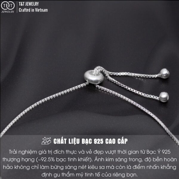 Lắc tay Bạc Nữ Đính Đá CZ Lấp Lánh Hình Đóa Hoa Nở Rộ Kiêu Sa T&T Jewelry LT53252 - Ảnh 4