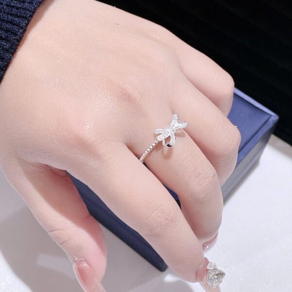 Nhẫn Bạc Nữ Xinh Xắn Hình Nơ Đính Đá CZ Lấp Lánh T&T Jewelry NT2256 - Ảnh 9