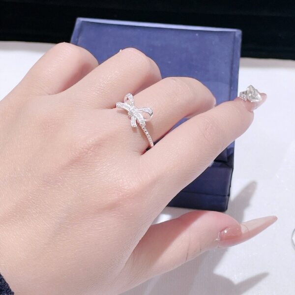 Nhẫn Bạc Nữ Xinh Xắn Hình Nơ Đính Đá CZ Lấp Lánh T&T Jewelry NT2256 - Ảnh 8
