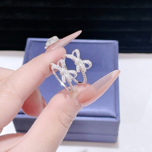Nhẫn Bạc Nữ Xinh Xắn Hình Nơ Đính Đá CZ Lấp Lánh T&T Jewelry NT2256 - Ảnh 7