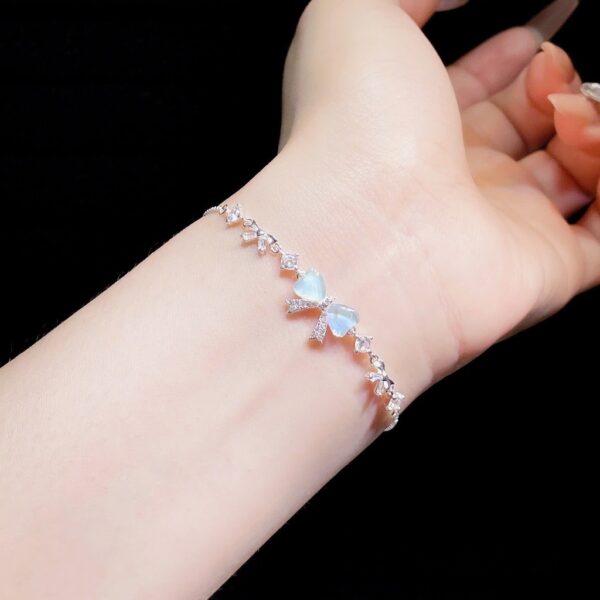 Lắc Tay Bạc Nữ Nơ Xinh Đính Đá Zircon Lấp Lánh Dây Rút Tinh Tế Tôn Da từ T&T Jewelry LT53251 - Ảnh 8