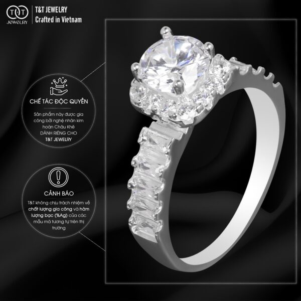 Nhẫn Bạc Nữ Dải Sao Băng Hội Tụ Quyền Lực - Sang Trọng T&T Jewelry NN020 - Ảnh 5