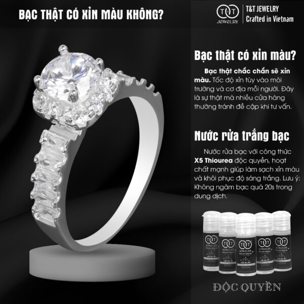 Nhẫn Bạc Nữ Dải Sao Băng Hội Tụ Quyền Lực - Sang Trọng T&T Jewelry NN020 - Ảnh 6