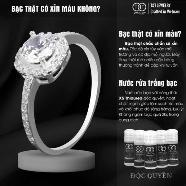 Nhẫn Bạc Nữ Tình Ca Hẹn Ước Nơi Ánh Sáng Đính Đá CZ Lộng Lẫy T&T Jewelry NN0100 - Ảnh 6