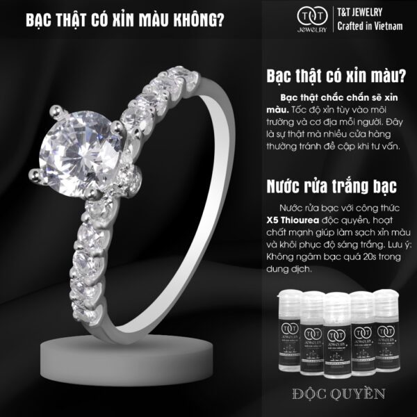 Nhẫn Bạc Nữ Vẻ Đẹp Lấp Lánh, Tinh Tế Tuyệt Đối T&T Jewelry NN2252 - Ảnh 6
