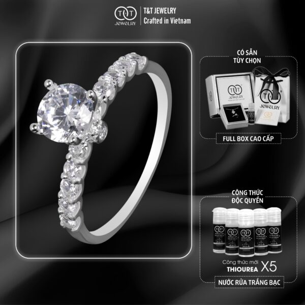 Nhẫn Bạc Nữ Vẻ Đẹp Lấp Lánh, Tinh Tế Tuyệt Đối T&T Jewelry NN2252
