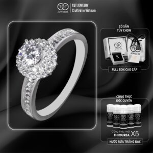 Nhẫn Bạc Nữ Thiết Kế Bông Hoa, Hào Quang Đá CZ Tỏa Sáng Đỉnh Cao T&T Jewelry N2363