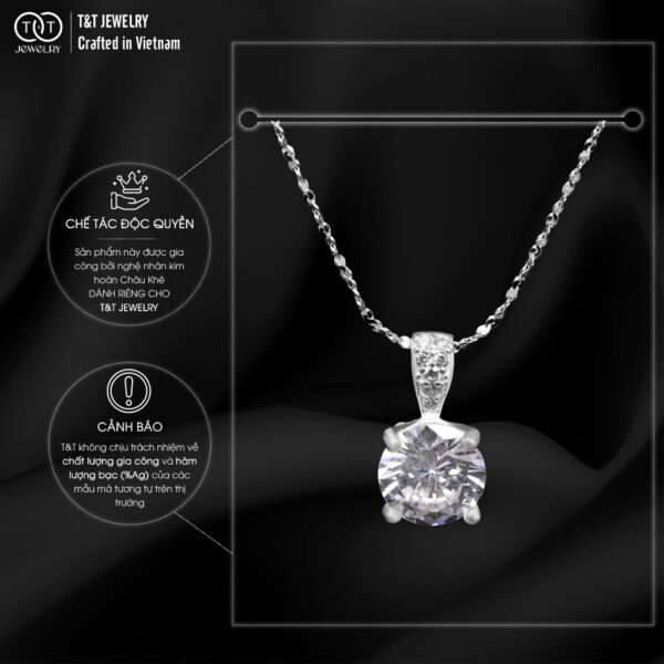 Dây chuyền nữ Nụ Đá Basic Bạc Ý s925 T&T Jewelry cao cấp DC015 - Ảnh 5