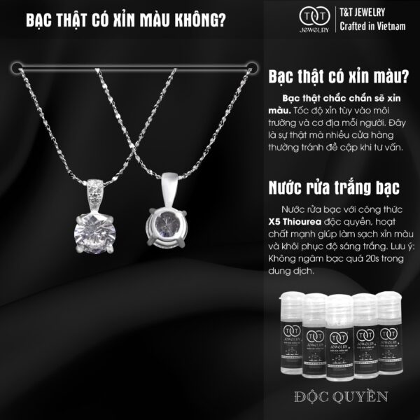 Dây chuyền nữ Nụ Đá Basic Bạc Ý s925 T&T Jewelry cao cấp DC015 - Ảnh 6