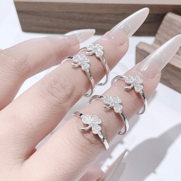 Nhẫn Bạc Nữ Cỏ 4 Lá May Mắn Đính Đá Lấp Lánh Tinh Xảo từ T&T Jewelry N714252 - Ảnh 8