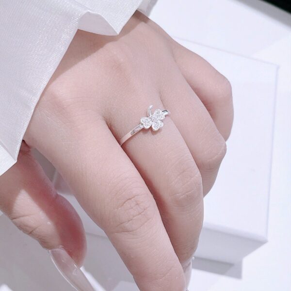 Nhẫn Bạc Nữ Cỏ 4 Lá May Mắn Đính Đá Lấp Lánh Tinh Xảo từ T&T Jewelry N714252 - Ảnh 9