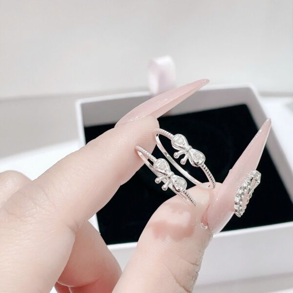 Nhẫn Bạc Nữ Dáng Nơ Tinh Khôi Thắt Nút Duyên Tình từ T&T Jewelry N714253 - Ảnh 8