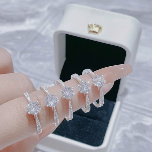 Nhẫn Bạc Nữ Vương Miện Tinh Tú Đính Đá CZ Siêu Sáng Lấp Lánh Tinh Xảo T&T Jewelry NN024 - Ảnh 7