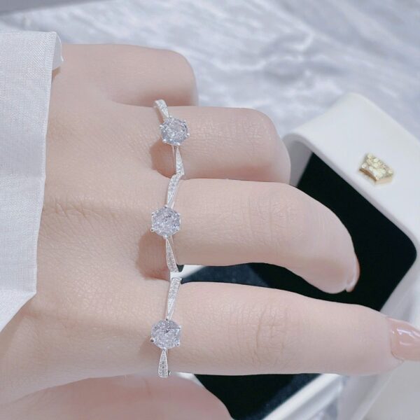 Nhẫn Bạc Nữ Vương Miện Tinh Tú Đính Đá CZ Siêu Sáng Lấp Lánh Tinh Xảo T&T Jewelry NN024 - Ảnh 9