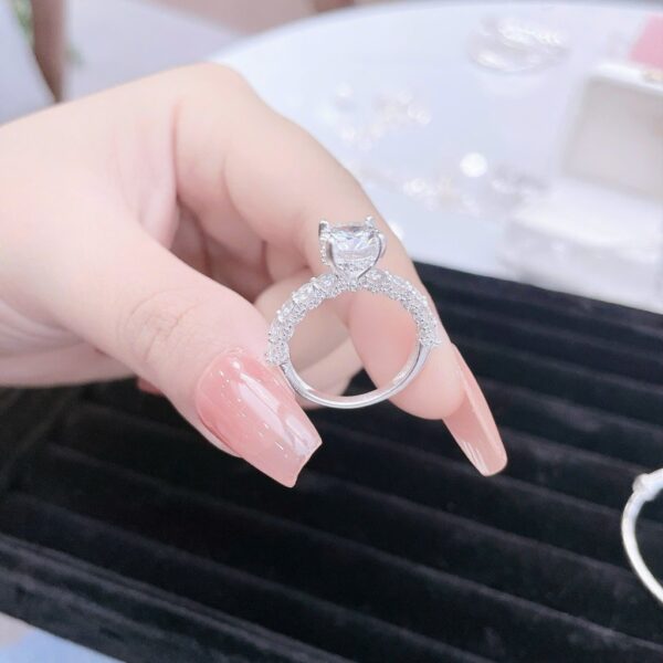 Nhẫn Bạc Nữ Dòng Sông Tinh Tú Lộng Lẫy Đính Full Đá CZ Sang Trọng T&T Jewelry NN068 - Ảnh 9