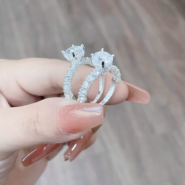 Nhẫn Bạc Nữ Dòng Sông Tinh Tú Lộng Lẫy Đính Full Đá CZ Sang Trọng T&T Jewelry NN068 - Ảnh 7