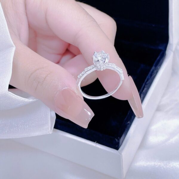 Nhẫn Bạc Nữ Dáng Vương Miện Búp Sen Kiêu Hãnh Đính Đá CZ Tinh Xảo T&T Jewelry NN061 - Ảnh 7