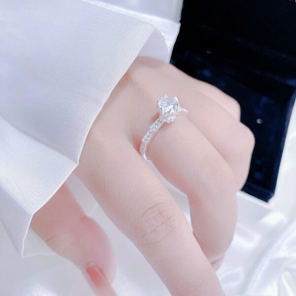 Nhẫn Bạc Nữ Dáng Vương Miện Búp Sen Kiêu Hãnh Đính Đá CZ Tinh Xảo T&T Jewelry NN061 - Ảnh 9