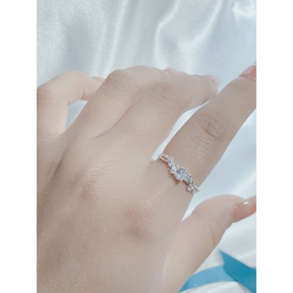 Nhẫn Bạc Nữ Cành Lá Tinh Tế Đính Đá CZ Long Lanh T&T Jewelry N2257 - Ảnh 9