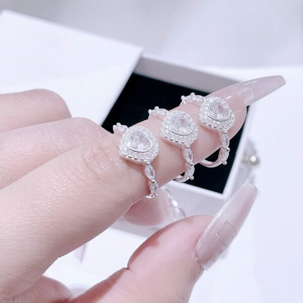 Nhẫn Bạc Nữ Dáng Trái Tim Tình Yêu Viền Đá CZ Tinh Xảo Lấp Lánh Từ T&T Jewelry N714257 - Ảnh 8