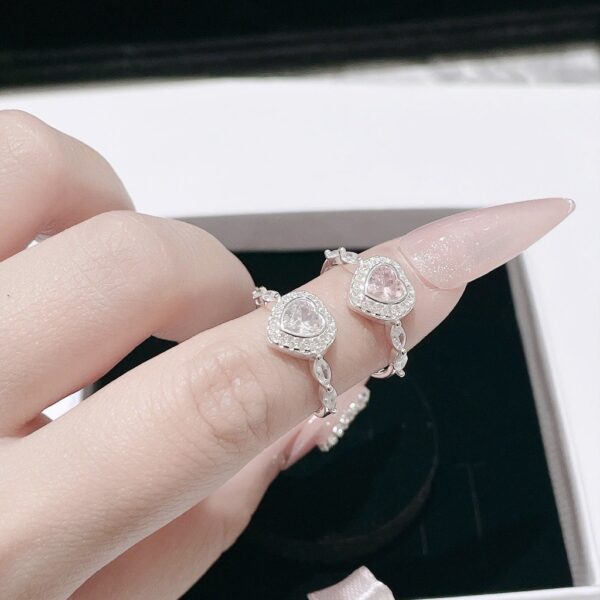 Nhẫn Bạc Nữ Dáng Trái Tim Tình Yêu Viền Đá CZ Tinh Xảo Lấp Lánh Từ T&T Jewelry N714257 - Ảnh 7