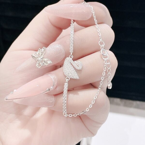 Lắc Tay Bạc Nữ Dáng Vũ Khúc Thiên Nga Kiêu Hãnh Đính Đá CZ Lấp Lánh từ T&T Jewelry LT715253 - Ảnh 7