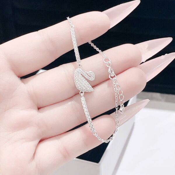 Lắc Tay Bạc Nữ Dáng Vũ Khúc Thiên Nga Kiêu Hãnh Đính Đá CZ Lấp Lánh từ T&T Jewelry LT715253 - Ảnh 6