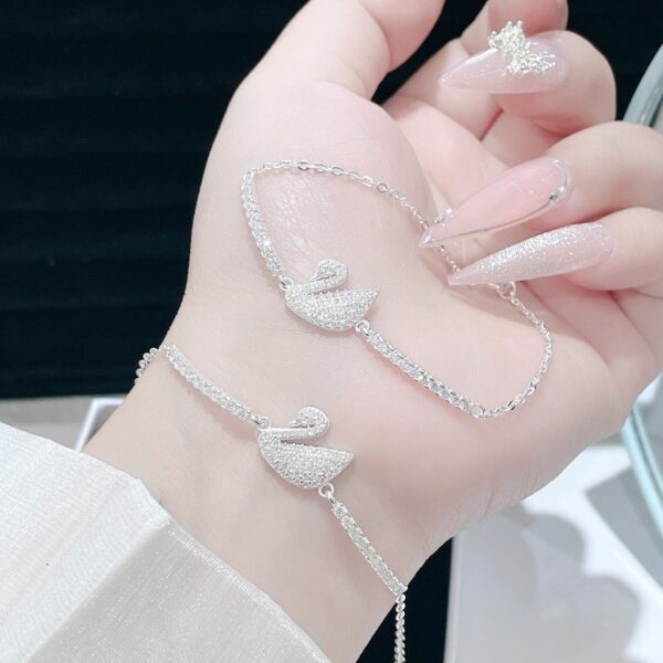 Lắc Tay Bạc Nữ Dáng Vũ Khúc Thiên Nga Kiêu Hãnh Đính Đá CZ Lấp Lánh từ T&T Jewelry LT715253 - Ảnh 9