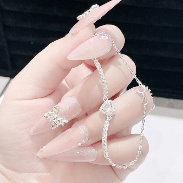 Lắc Tay Bạc Nữ Trái Tim Tỏa Nắng Viền Đá Lấp Lánh Tinh Xảo từ T&T Jewelry LT715256 - Ảnh 7