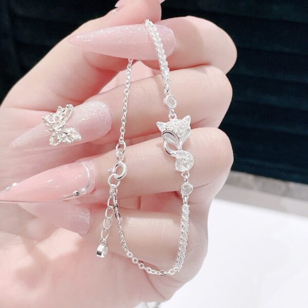 Lắc Tay Bạc Nữ Dáng Hồ Ly Duyên Dáng Đính Đá CZ Tinh Xảo từ T&T Jewelry LT715257 - Ảnh 6